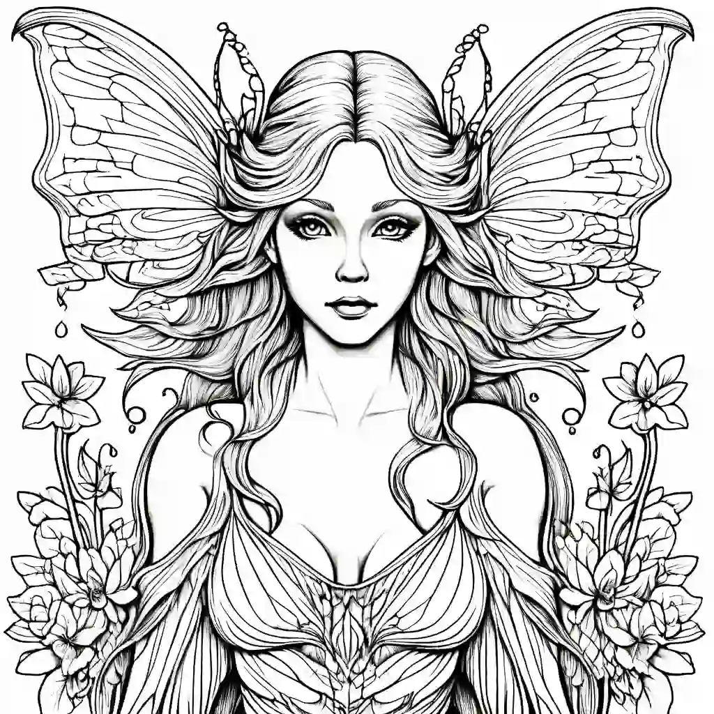 Water Fairy coloring pages